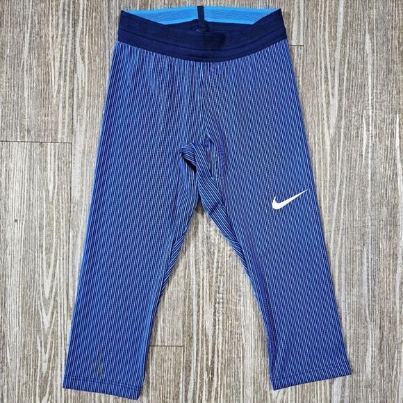 Nike Pro Elite USA Compression Pants Running Racing Shorts Women's XXS Blue Rare - Picture 1 of 8